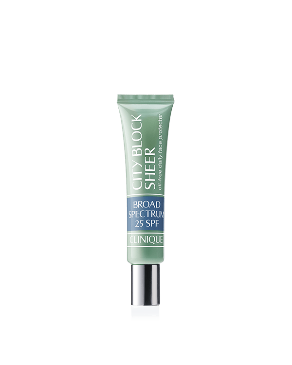 City Block&amp;trade; Sheer Oil-Free Daily Face Protector Broad Spectrum SPF 25, Sheer UVA/UVB daily sun protection face sunscreen with SPF 25.