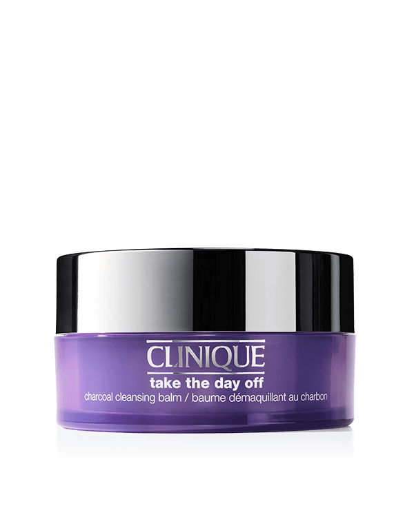 Take The Day Off™ Charcoal Cleansing Balm, Clinique’s #1 makeup remover, with detoxifying Japanese charcoal. Dissolves makeup and SPF, conditions lashes.