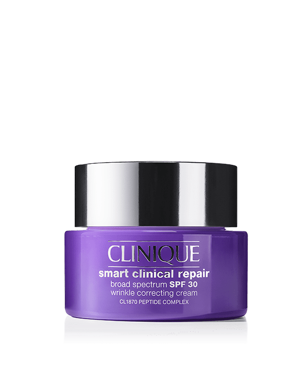 Clinique Smart Clinical Repair™ Broad Spectrum SPF 30 Wrinkle Correcting Cream, Dermal-active SPF 30 formula visibly repairs wrinkles, protects with SPF 30, and helps prevent future damage.